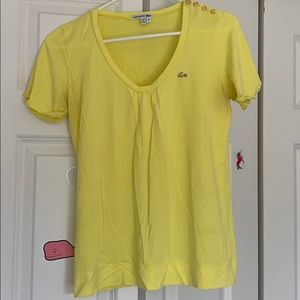Lacoste bright yellow tshirt